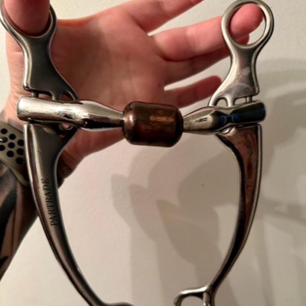 Metalab Partrade Training Bit Port with Copper Roller and Chain **NEW & UNUSED** - Picture 2 of 9